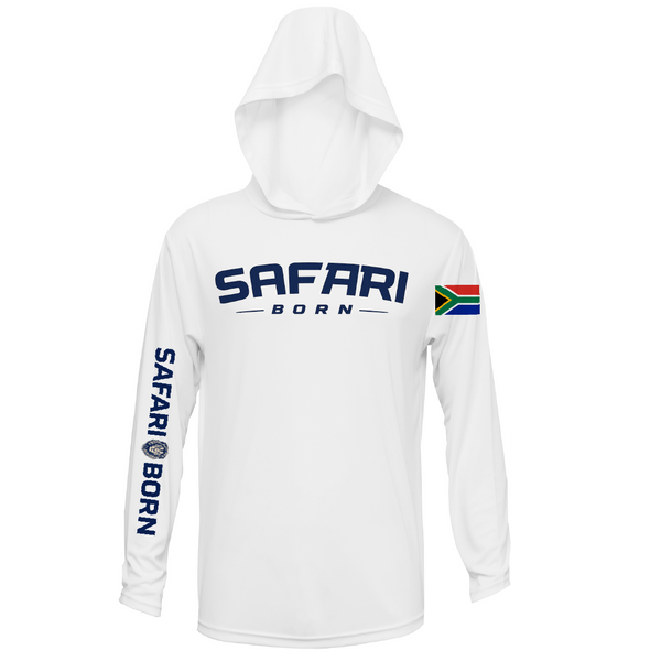 Safari Born, South Africa Lion Men's Long Sleeve UPF 50+ Dry-Fit Hoodie