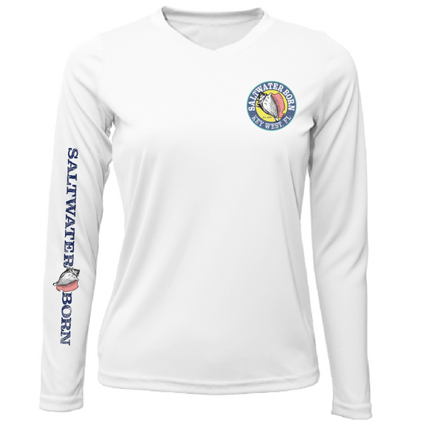 Key West, FL Rooster Women's Long Sleeve UPF 50+ Dry-Fit Shirt