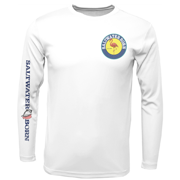 Saltwater Born Flamingo Men's Long Sleeve UPF 50+ Dry-Fit Shirt