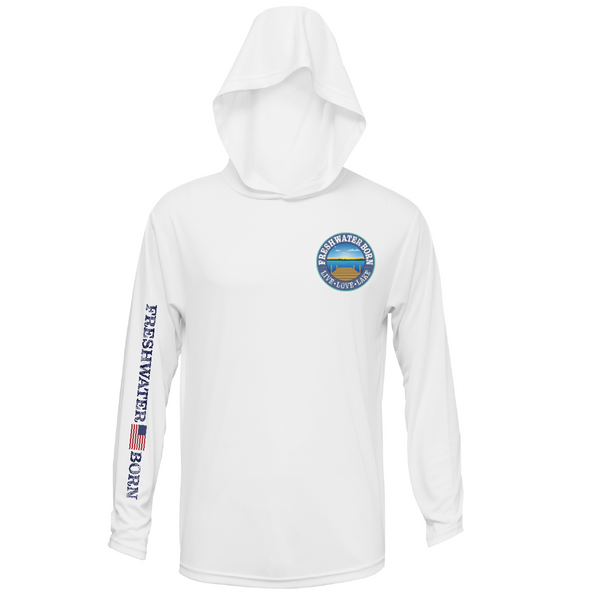 Freshwater Born- Hooked on America Boy's Long Sleeve UPF 50+ Dry-Fit Hoodie