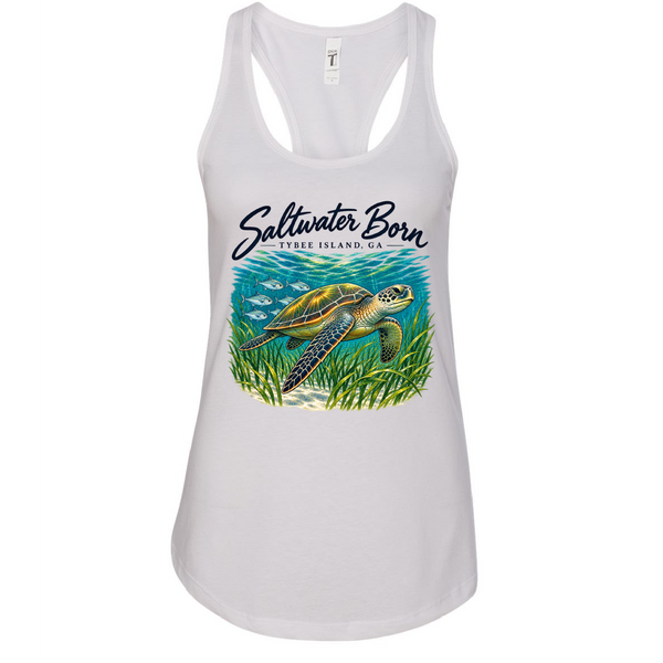 Tybee Island, GA Turtle Women's Tank Top