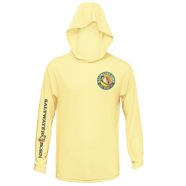 Key West, FL "Catch Clean Conserve" Lionfish Men's Long Sleeve UPF 50+ Dry-Fit Hoodie