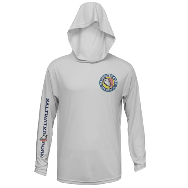 Key West, FL "Catch Clean Conserve" Lionfish Men's Long Sleeve UPF 50+ Dry-Fit Hoodie