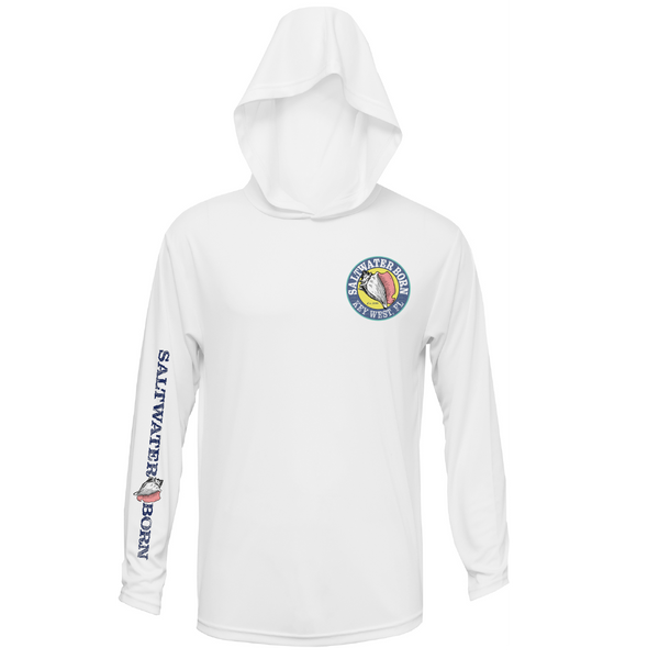 Key West, FL "Catch Clean Conserve" Lionfish Men's Long Sleeve UPF 50+ Dry-Fit Hoodie