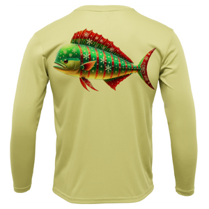 Christmas Mahi Men's Long Sleeve UPF 50+ Dry-Fit Shirt