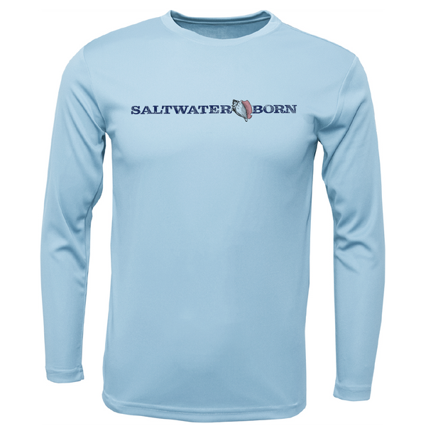 Saltwater Born Florida Parrot Men's Long Sleeve UPF 50+ Dry-Fit Shirt