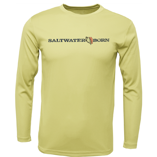 Saltwater Born Florida Parrot Men's Long Sleeve UPF 50+ Dry-Fit Shirt