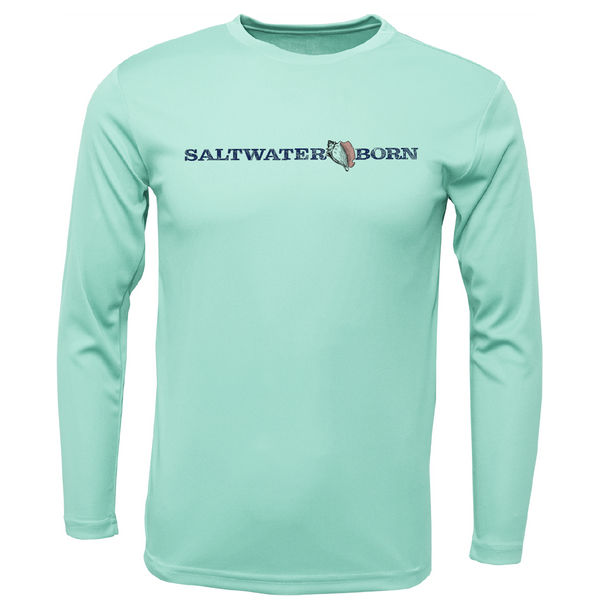 Saltwater Born Florida Parrot Men's Long Sleeve UPF 50+ Dry-Fit Shirt