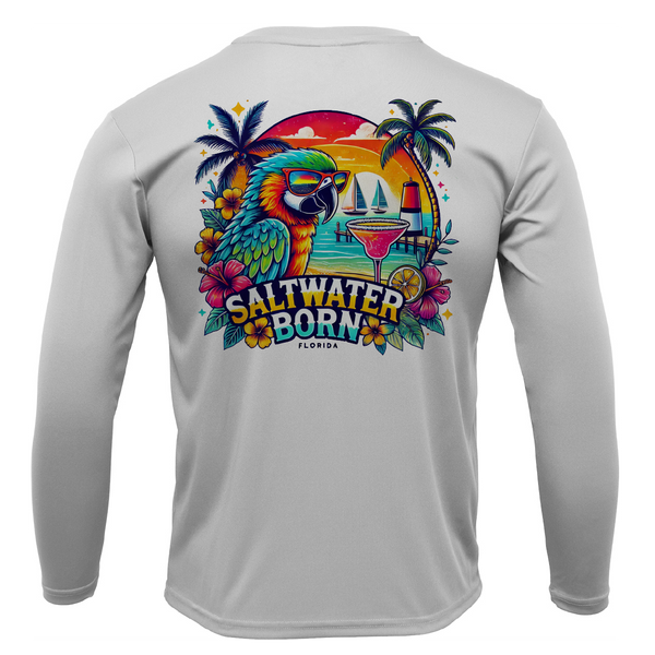 Saltwater Born Florida Parrot Men's Long Sleeve UPF 50+ Dry-Fit Shirt