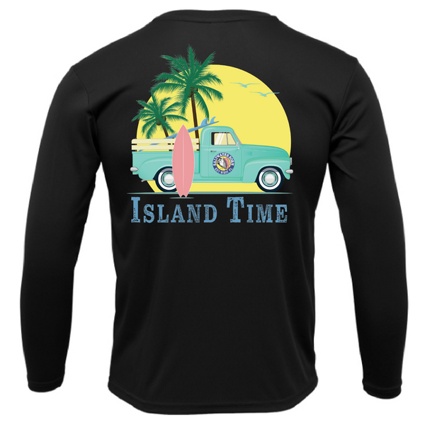Key West, FL Island Time Men's Long Sleeve UPF 50+ Dry-Fit Shirt