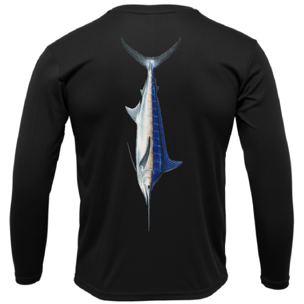 Siesta Key, FL Marlin Men's Long Sleeve UPF 50+ Dry-Fit Shirt