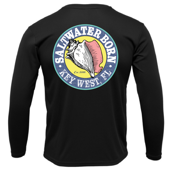 Key West, FL Spiny Lobster Diver Men's Long Sleeve UPF 50+ Dry-Fit Shirt