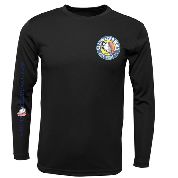 Key West, FL "Catch Clean Conserve" Lionfish Men's Long Sleeve UPF 50+ Dry-Fit Shirt