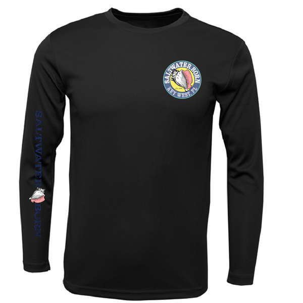 Key West, FL Island Time Men's Long Sleeve UPF 50+ Dry-Fit Shirt