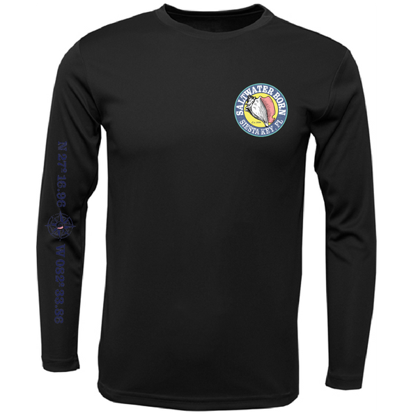 Siesta Key, FL Marlin Men's Long Sleeve UPF 50+ Dry-Fit Shirt