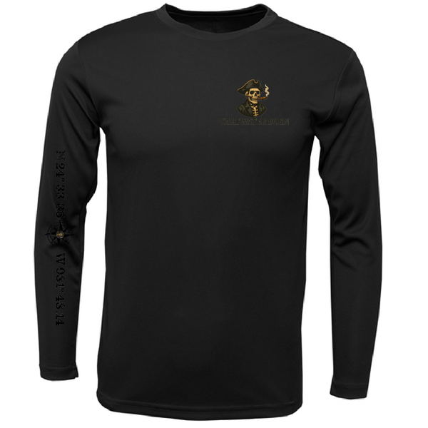 Key West, FL Pirate Men's Long Sleeve UPF 50+ Dry-Fit Shirt