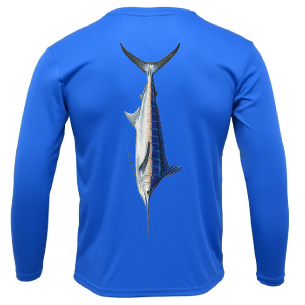 Siesta Key, FL Marlin Men's Long Sleeve UPF 50+ Dry-Fit Shirt