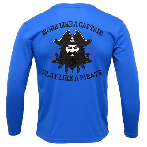 Tampa Bay, FL Blackbeard Men's Long Sleeve UPF 50+ Dry-Fit Shirt