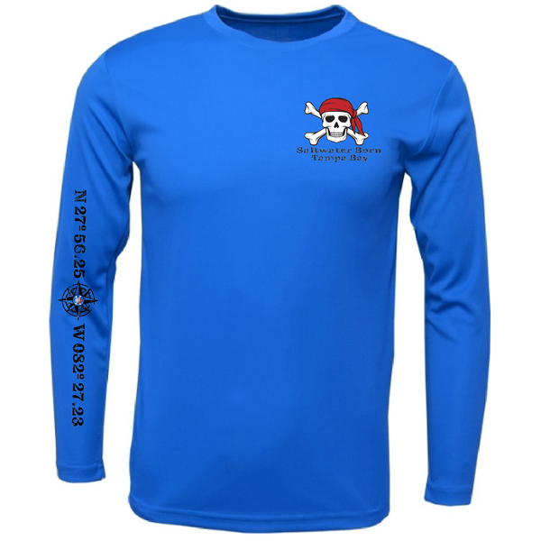 Tampa Bay, FL Blackbeard Men's Long Sleeve UPF 50+ Dry-Fit Shirt