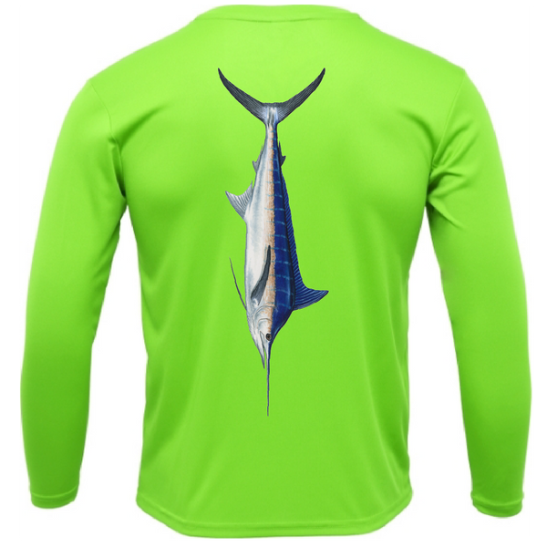 Siesta Key, FL Marlin Men's Long Sleeve UPF 50+ Dry-Fit Shirt