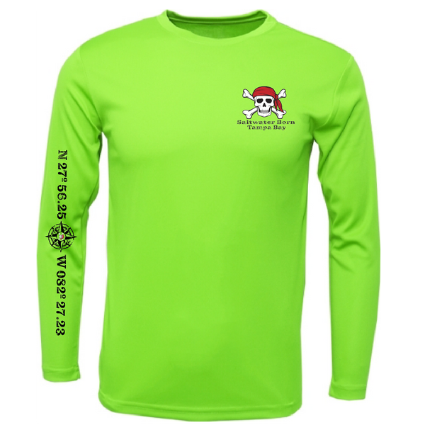 Tampa Bay, FL Blackbeard Men's Long Sleeve UPF 50+ Dry-Fit Shirt