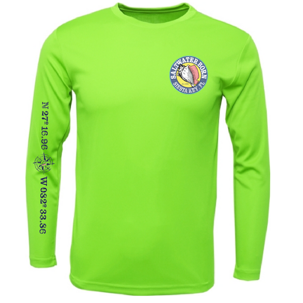 Siesta Key, FL Marlin Men's Long Sleeve UPF 50+ Dry-Fit Shirt