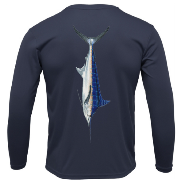 Siesta Key, FL Marlin Men's Long Sleeve UPF 50+ Dry-Fit Shirt