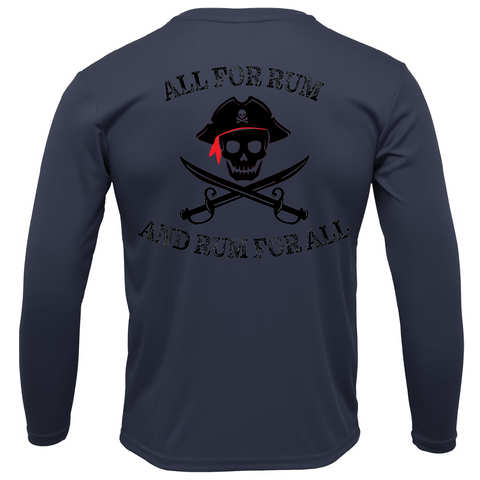 Tampa Bay, FL "All For Rum and Rum For All" Men's Long Sleeve UPF 50+ Dry-Fit Shirt