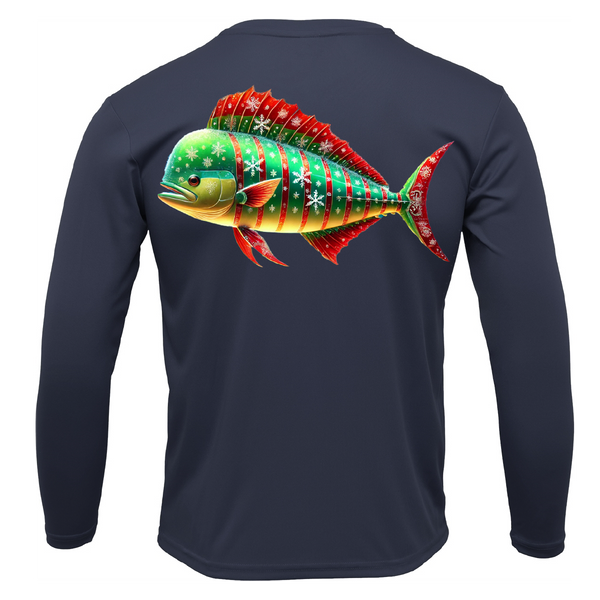 Christmas Mahi Men's Long Sleeve UPF 50+ Dry-Fit Shirt