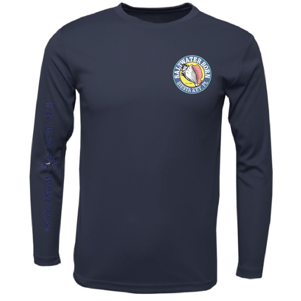 Siesta Key, FL Marlin Men's Long Sleeve UPF 50+ Dry-Fit Shirt