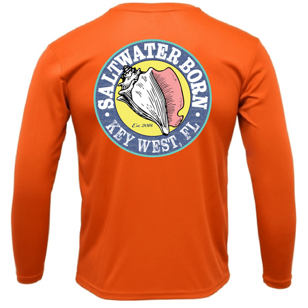 Key West, FL Spiny Lobster Diver Men's Long Sleeve UPF 50+ Dry-Fit Shirt