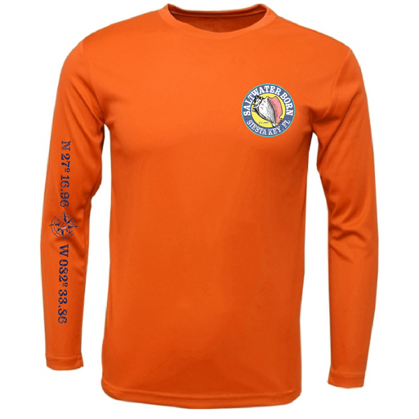 Siesta Key, FL Marlin Men's Long Sleeve UPF 50+ Dry-Fit Shirt