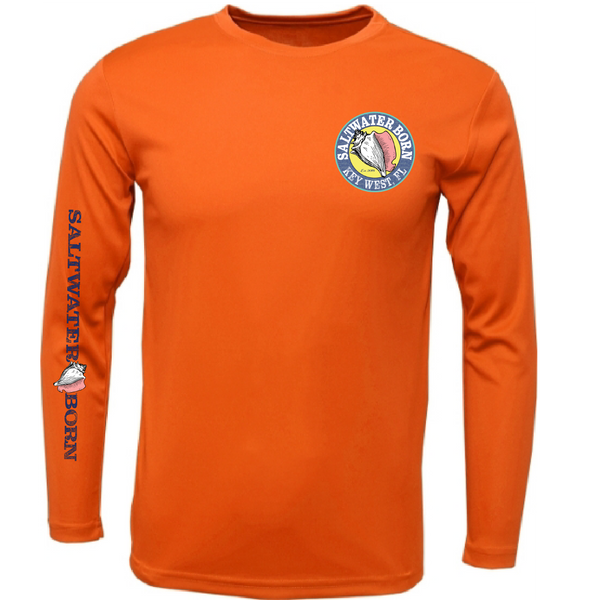 Key West, FL "Catch Clean Conserve" Lionfish Men's Long Sleeve UPF 50+ Dry-Fit Shirt