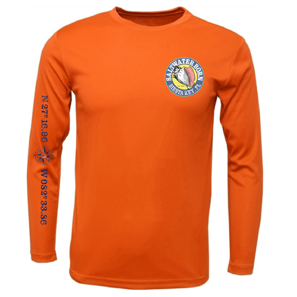 Siesta Key, FL Kraken Men's Long Sleeve UPF 50+ Dry-Fit Shirt