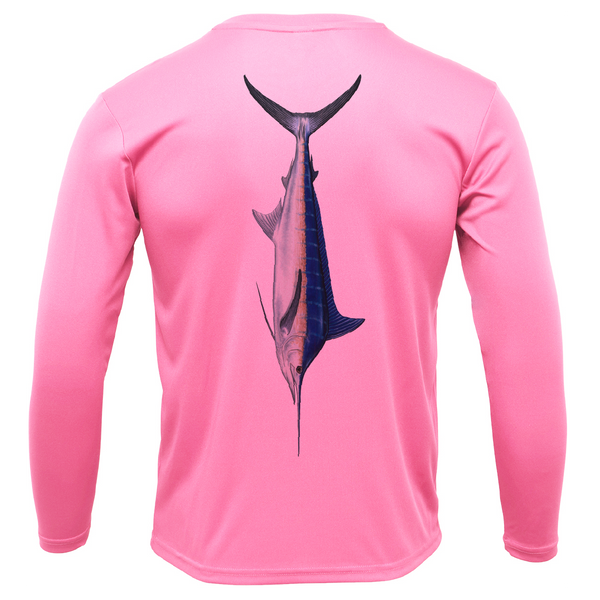 Siesta Key, FL Marlin Men's Long Sleeve UPF 50+ Dry-Fit Shirt