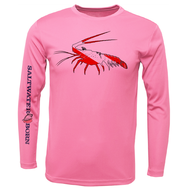 Key West, FL Spiny Lobster Diver Men's Long Sleeve UPF 50+ Dry-Fit Shirt
