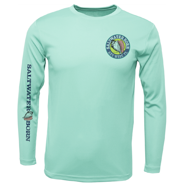 Key West, FL "Catch Clean Conserve" Lionfish Men's Long Sleeve UPF 50+ Dry-Fit Shirt