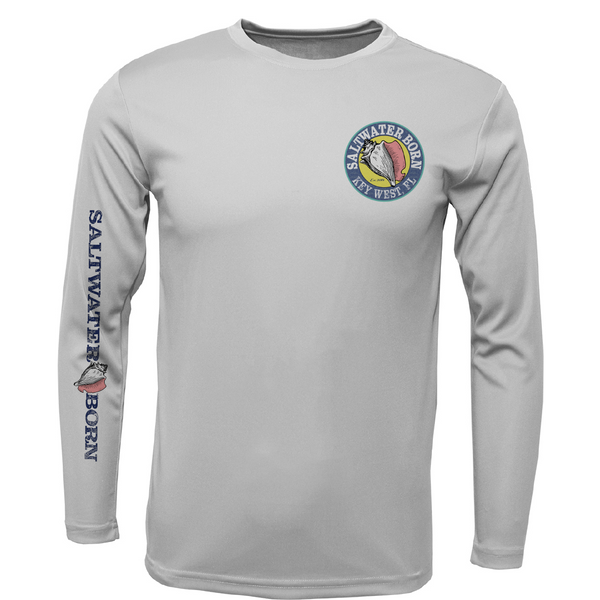 Key West, FL "Catch Clean Conserve" Lionfish Men's Long Sleeve UPF 50+ Dry-Fit Shirt