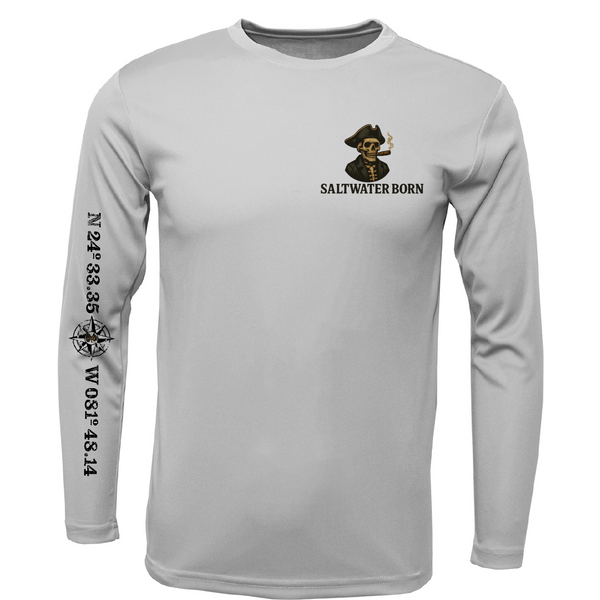 Key West, FL Pirate Men's Long Sleeve UPF 50+ Dry-Fit Shirt
