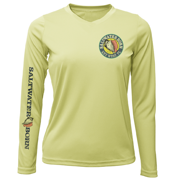 Key West, FL "Catch Clean Conserve" Lionfish Women's Long Sleeve UPF 50+ Dry-Fit Shirt