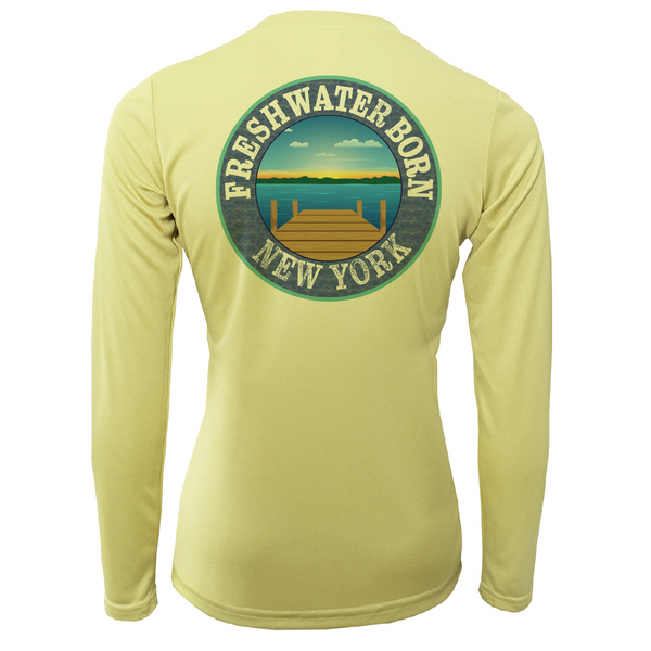 New York "Life is Better at the Lake" Women's Long Sleeve UPF 50+ Dry-Fit Shirt