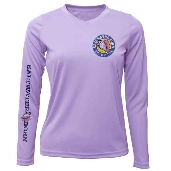Key West, FL "Catch Clean Conserve" Lionfish Women's Long Sleeve UPF 50+ Dry-Fit Shirt