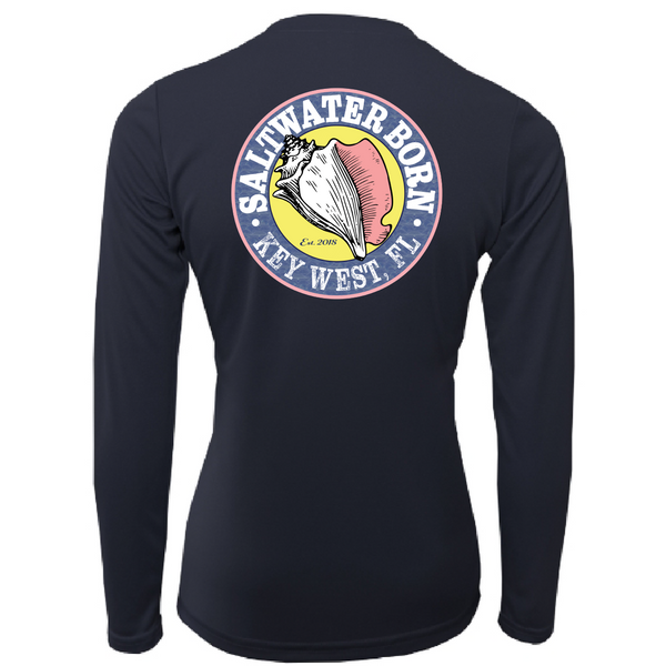 Key West, FL "Saltwater Heals Everything" Women's Long Sleeve UPF 50+ Dry-Fit Shirt