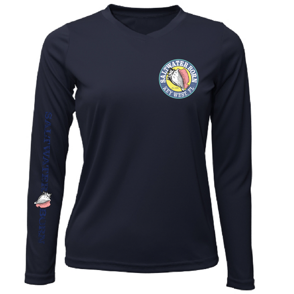 Key West, FL "Catch Clean Conserve" Lionfish Women's Long Sleeve UPF 50+ Dry-Fit Shirt
