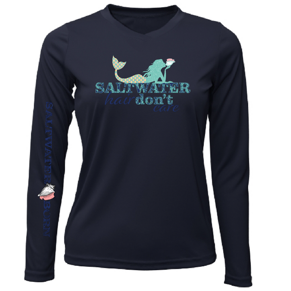 Key West "Saltwater Hair...Don't Care" Camisa de manga larga UPF 50+ Dry-Fit