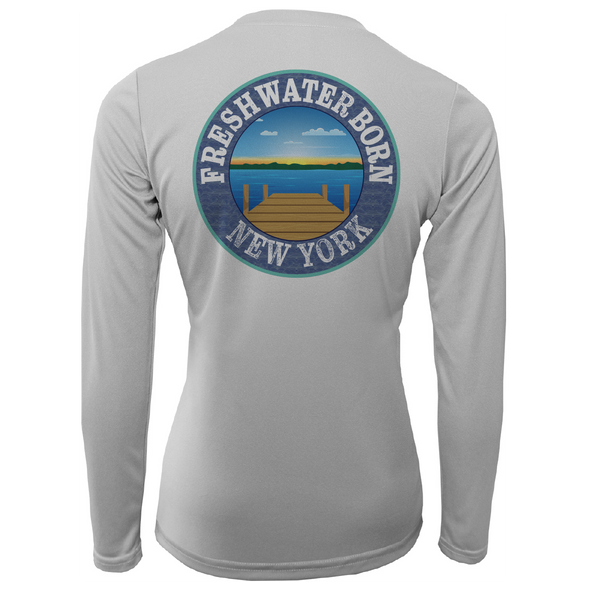 New York "Life is Better at the Lake" Women's Long Sleeve UPF 50+ Dry-Fit Shirt