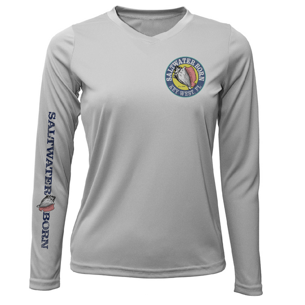 Key West, FL "Catch Clean Conserve" Lionfish Women's Long Sleeve UPF 50+ Dry-Fit Shirt