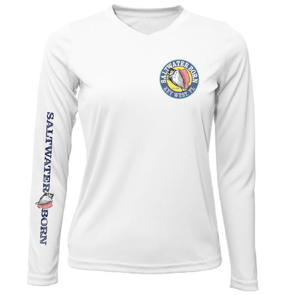 Key West, FL "Catch Clean Conserve" Lionfish Women's Long Sleeve UPF 50+ Dry-Fit Shirt