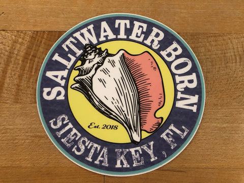 Saltwater Born Siesta Key Sticker