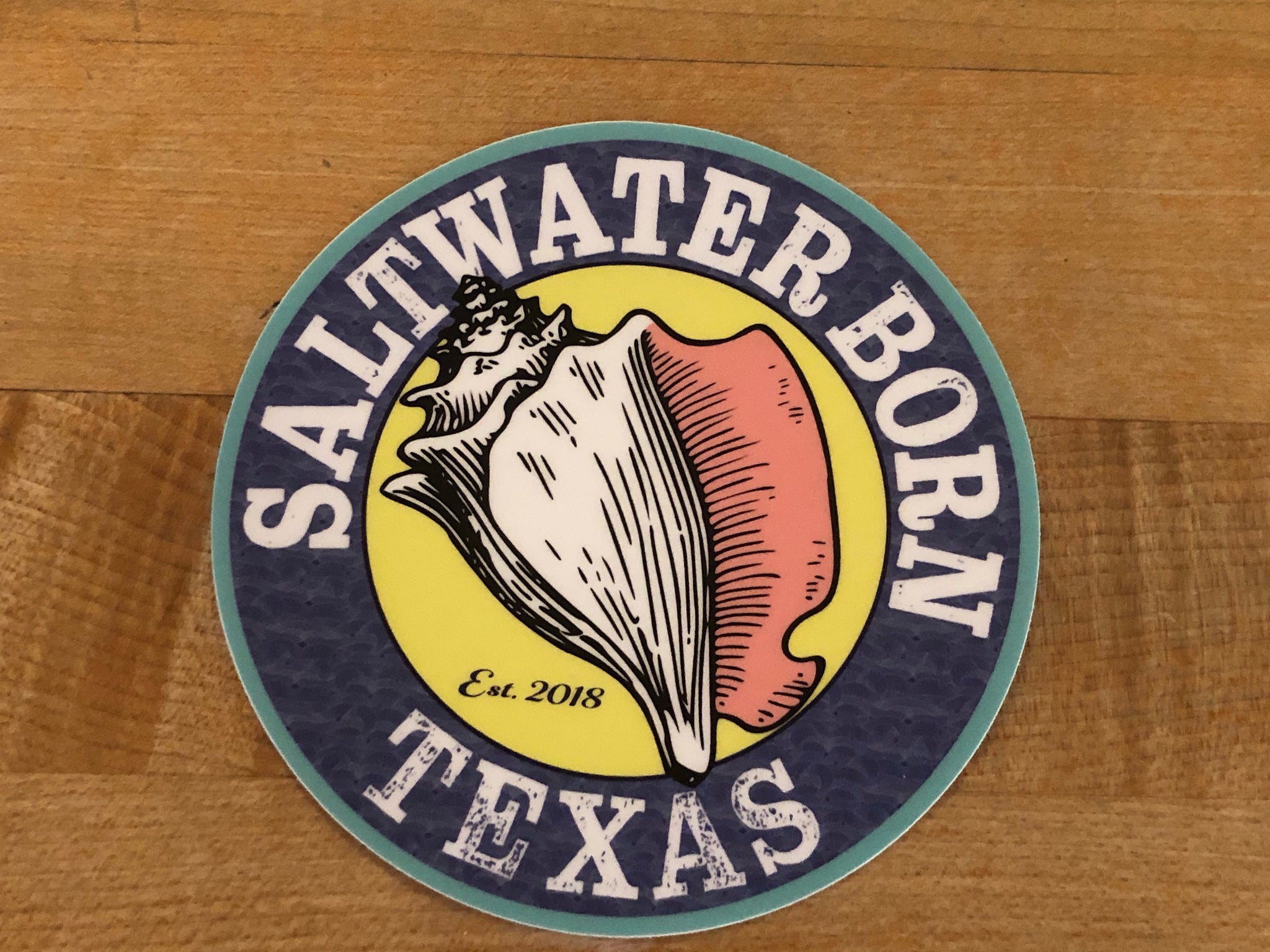 Saltwater Born Texas Sticker